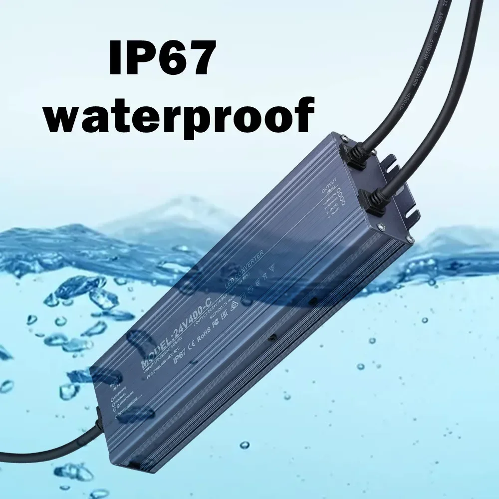Lighting Transformer Waterproof Power Supply IP67 IP68 AC220V To DC 12V 24V LED Driver 100W 200W 300W 400W 500W Outdoor Adapter