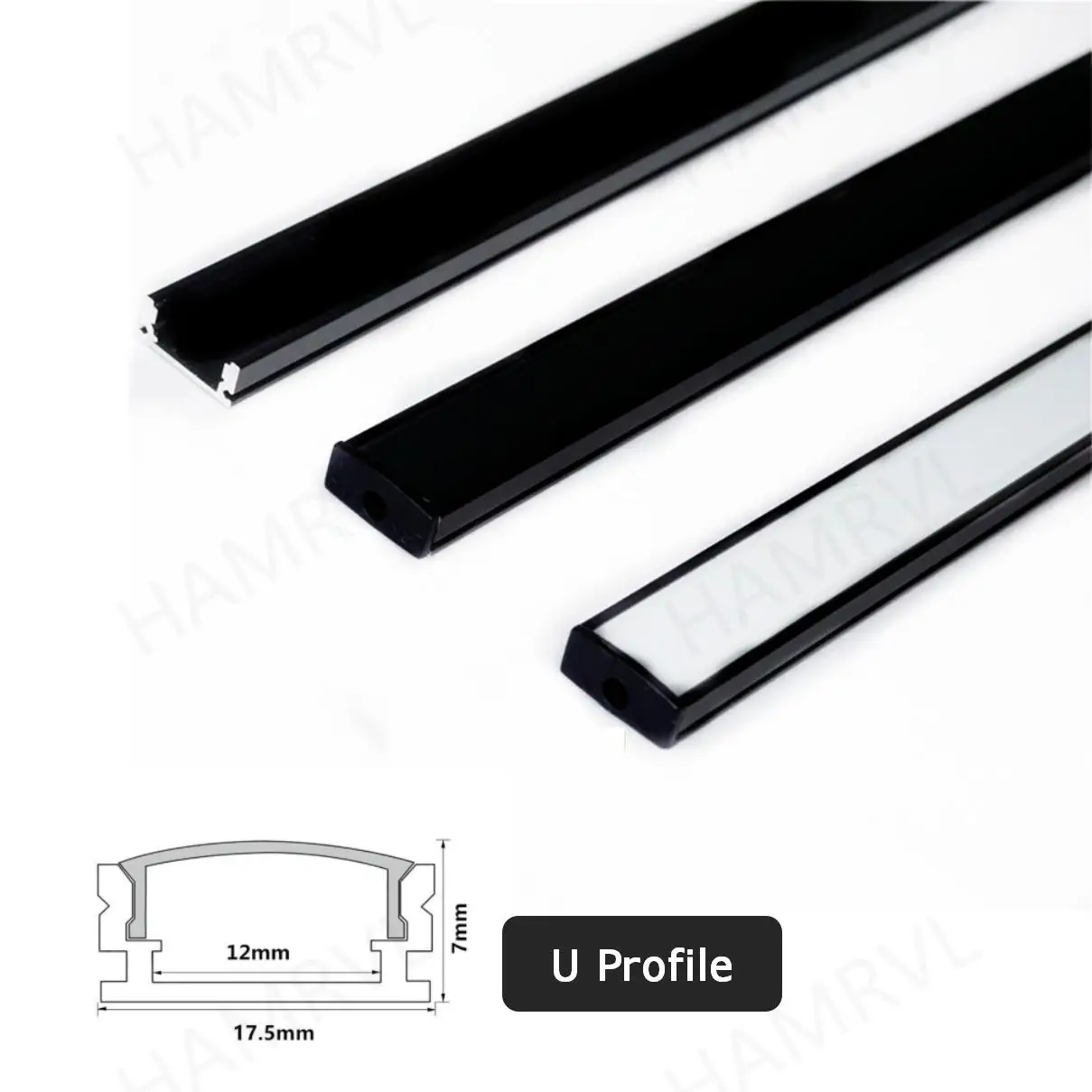 2-30 Pieces/Pack LED Aluminum Profile 0.5m/Piece U/V Shape Suitable For 8-12mm LED Light Strip Housing Channel Decor Materials