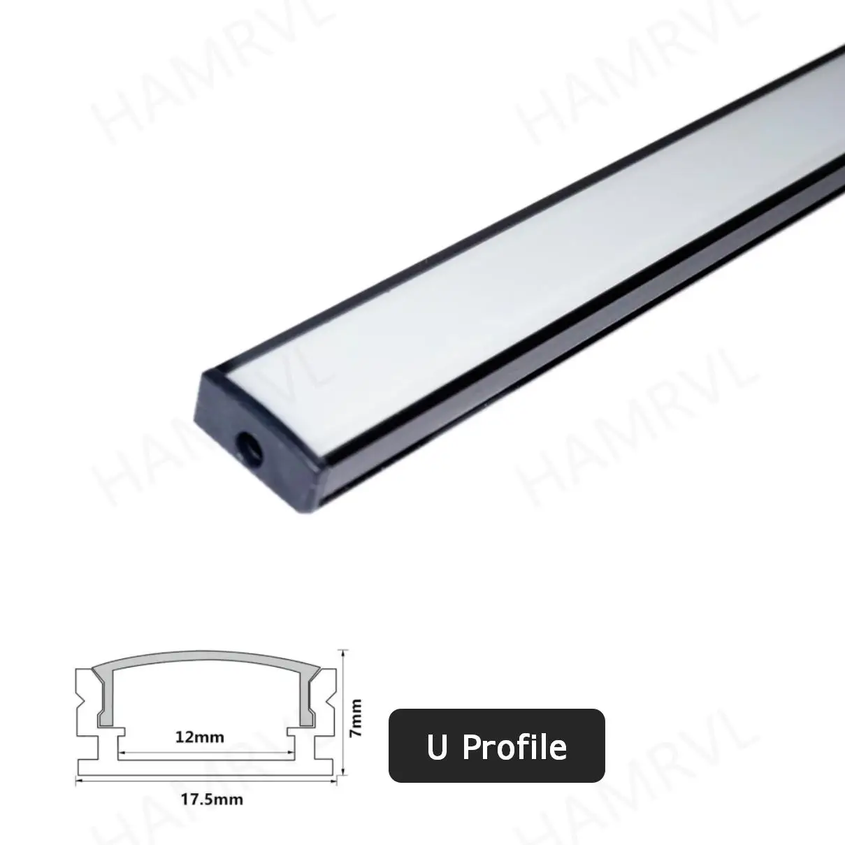 2-30 Pieces/Pack LED Aluminum Profile 0.5m/Piece U/V Shape Suitable For 8-12mm LED Light Strip Housing Channel Decor Materials