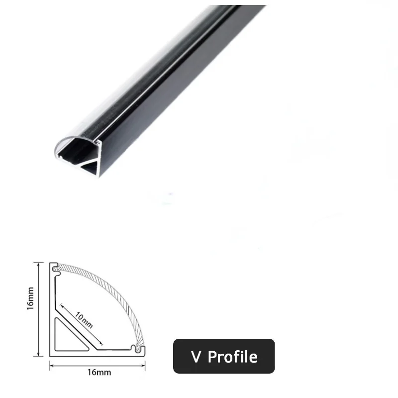 2-30 Pieces/Pack LED Aluminum Profile 0.5m/Piece U/V Shape Suitable For 8-12mm LED Light Strip Housing Channel Decor Materials