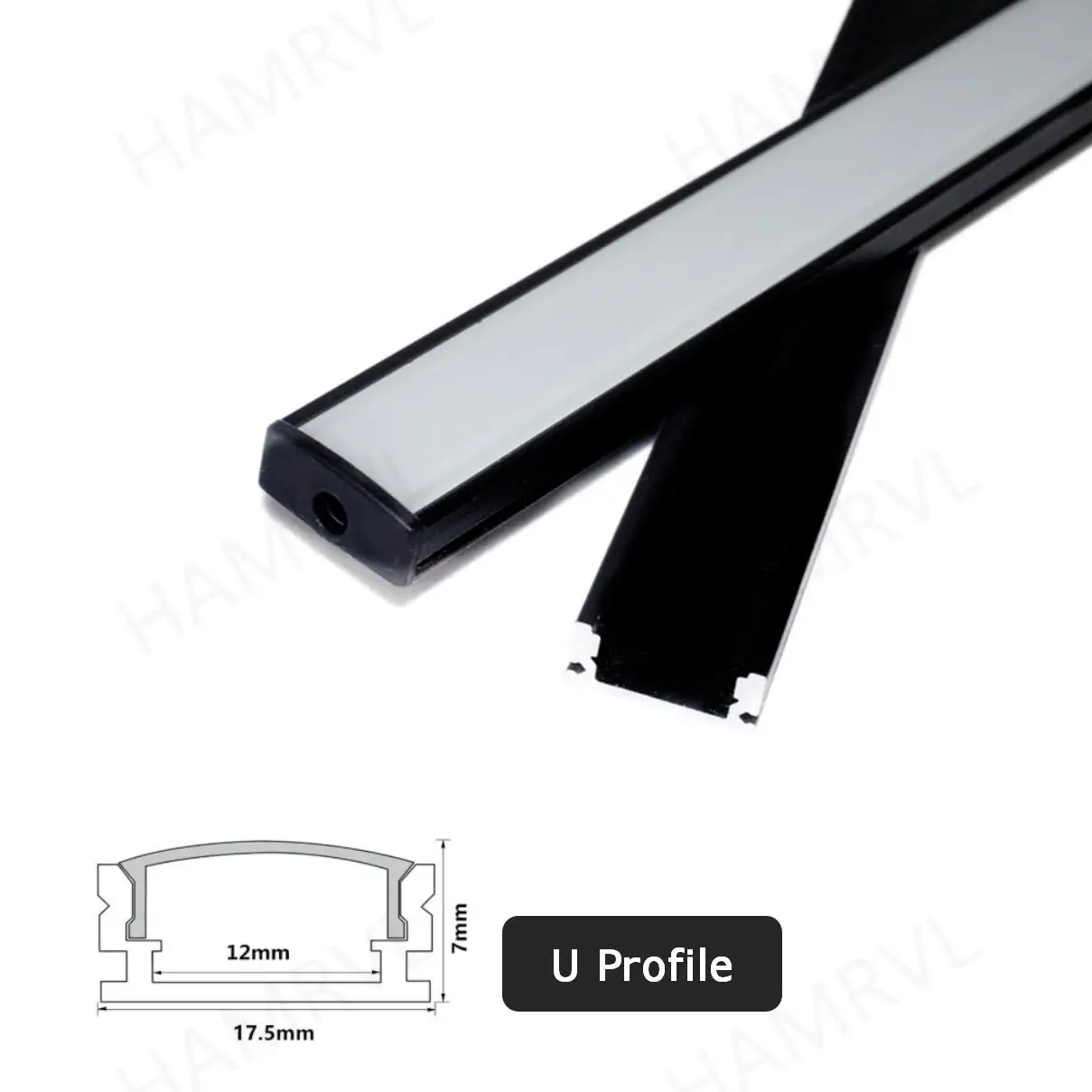 2-30 Pieces/Pack LED Aluminum Profile 0.5m/Piece U/V Shape Suitable For 8-12mm LED Light Strip Housing Channel Decor Materials