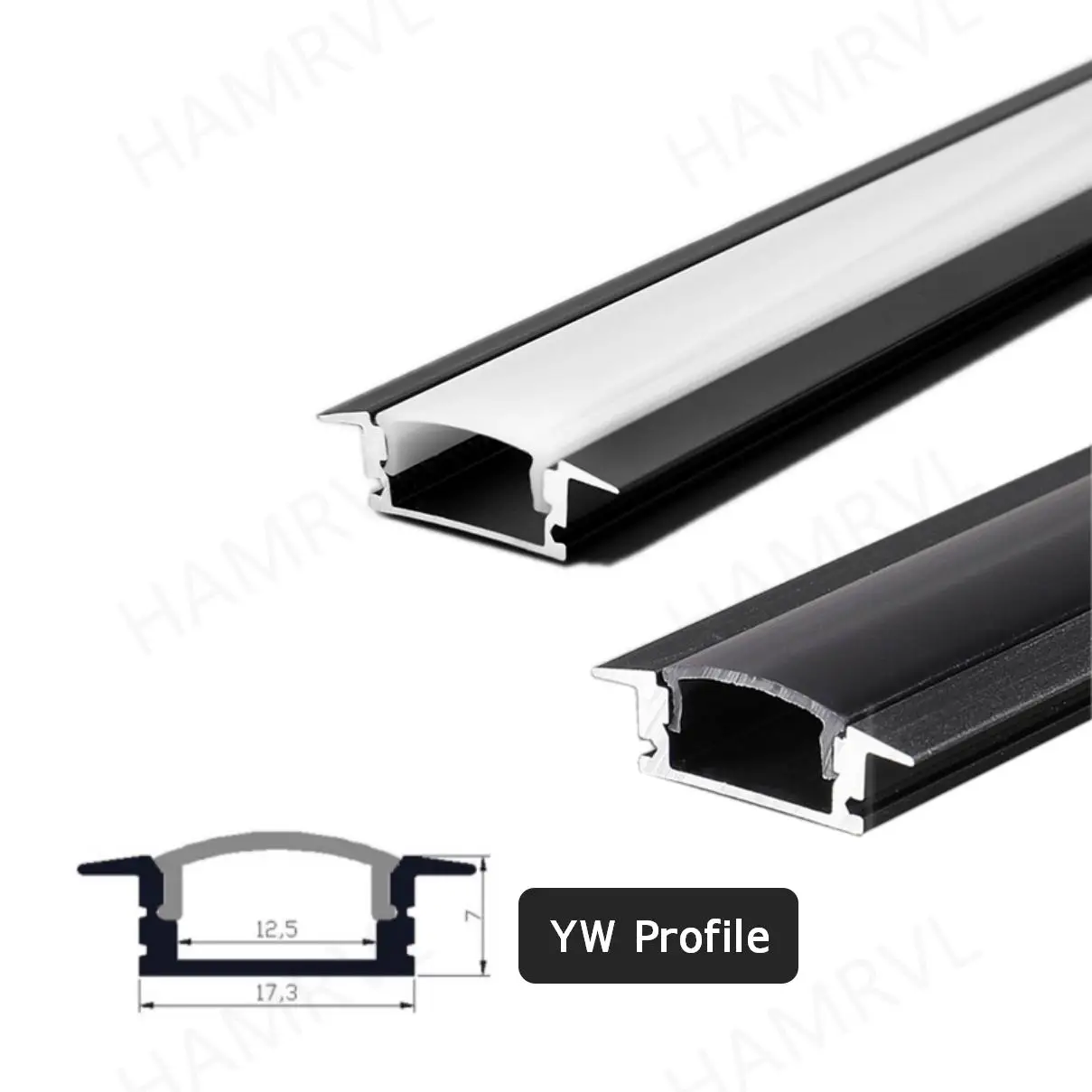 2-30 Pieces/Pack LED Aluminum Profile 0.5m/Piece U/V Shape Suitable For 8-12mm LED Light Strip Housing Channel Decor Materials