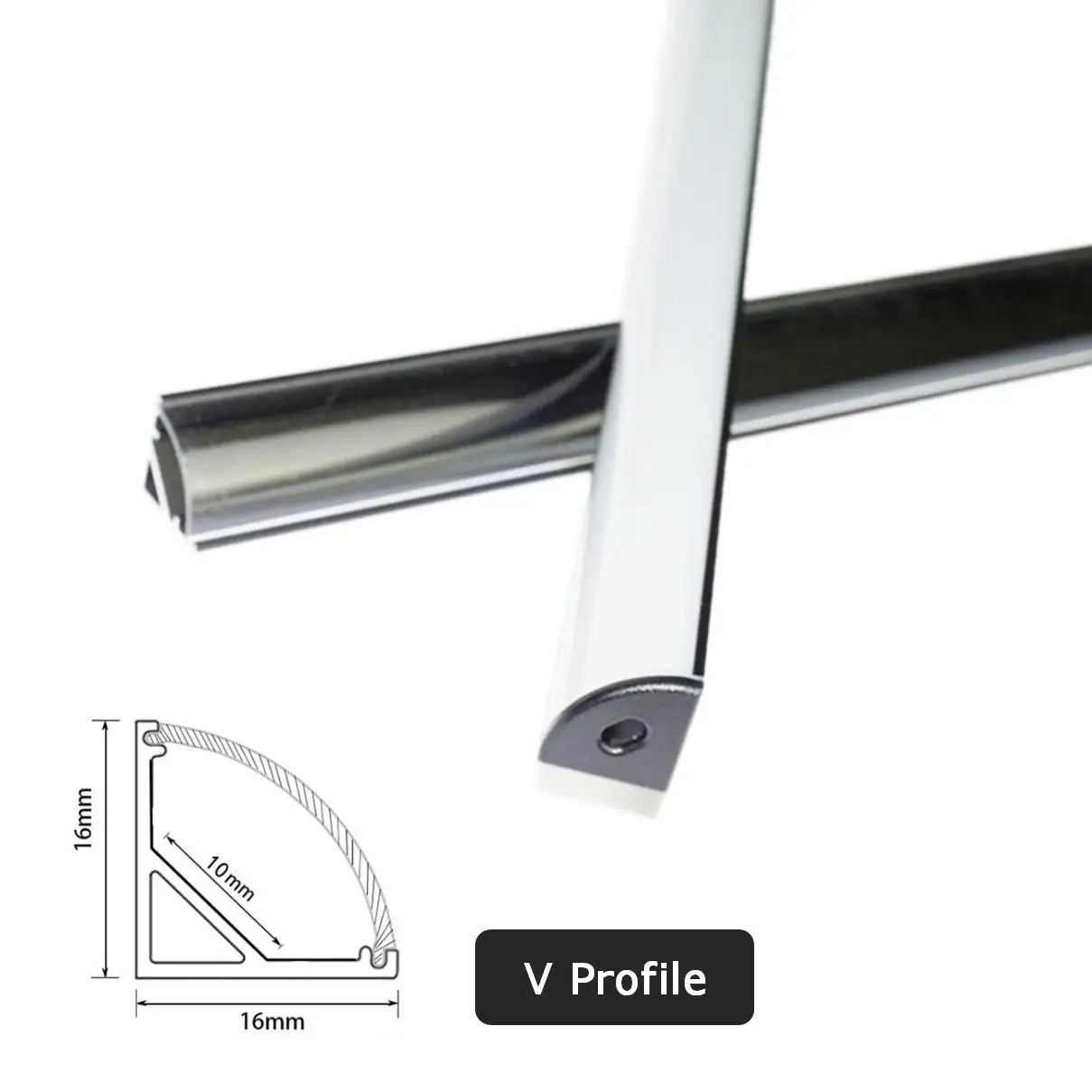 2-30 Pieces/Pack LED Aluminum Profile 0.5m/Piece U/V Shape Suitable For 8-12mm LED Light Strip Housing Channel Decor Materials