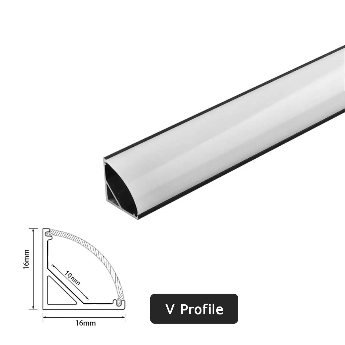 2-30 Pieces/Pack LED Aluminum Profile 0.5m/Piece U/V Shape Suitable For 8-12mm LED Light Strip Housing Channel Decor Materials