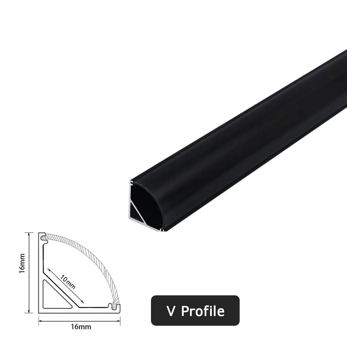 2-30 Pieces/Pack LED Aluminum Profile 0.5m/Piece U/V Shape Suitable For 8-12mm LED Light Strip Housing Channel Decor Materials