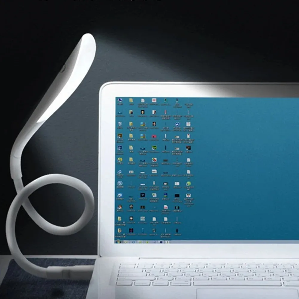 1Pc Mini Portable USB LED Light Touch Sensor Lights Dimmable Adjustable Bright Table Desk Lamp For Power Bank PC Laptop Notebook