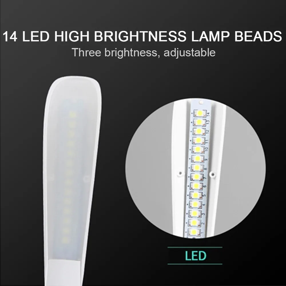 1Pc Mini Portable USB LED Light Touch Sensor Lights Dimmable Adjustable Bright Table Desk Lamp For Power Bank PC Laptop Notebook