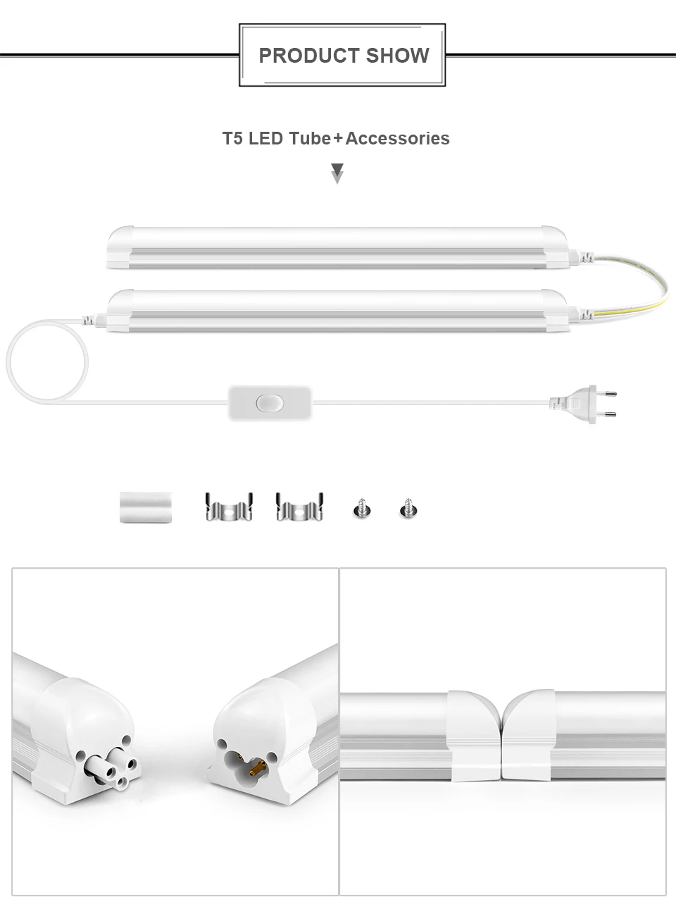 Supper Brightness 25W T8 LED Tube Light 50cm Aluminium Bar Lamp Bulbs 110V 220V Use in Kitchen Cabinet Warehouse Garage Lighting