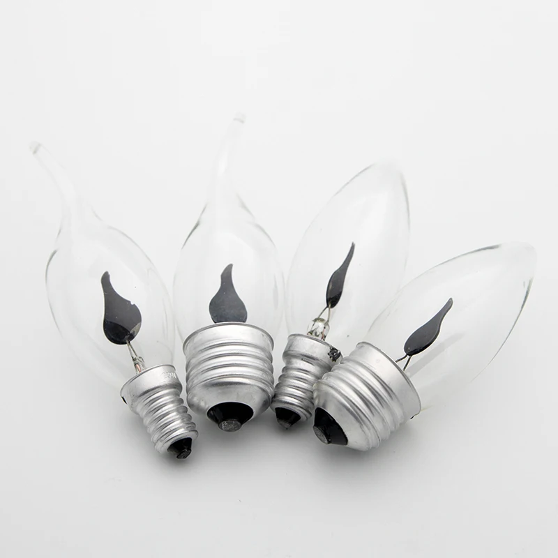 4PCS LED E14 E27 Edison Bulb Candle Light Bulb Flame Effect Bulb AC220V Decor Lighting Ampoule Candle Bulb Bedside Lamp