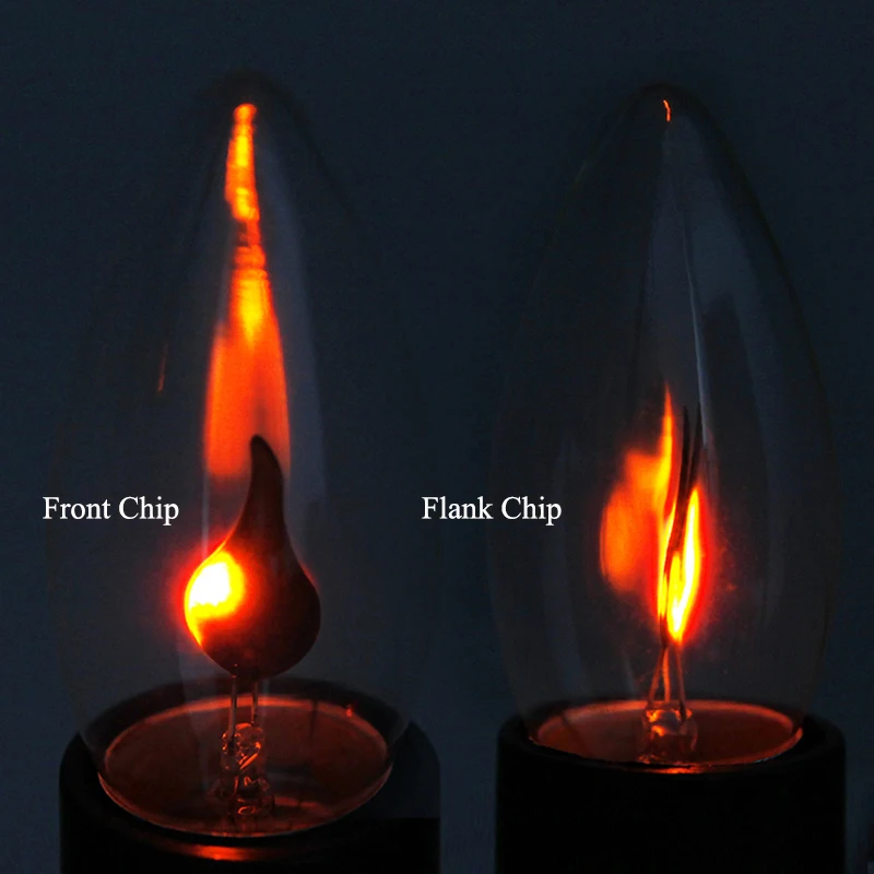4PCS LED E14 E27 Edison Bulb Candle Light Bulb Flame Effect Bulb AC220V Decor Lighting Ampoule Candle Bulb Bedside Lamp