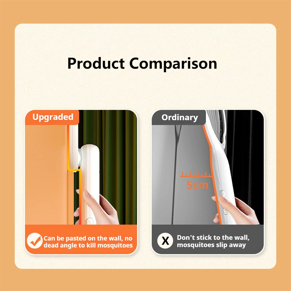 2026 Foldable USB Rechargeable Mosquito Racket Angle Adjustable Electric Mosquito Killer With UV Light Trap Insect Exterminator