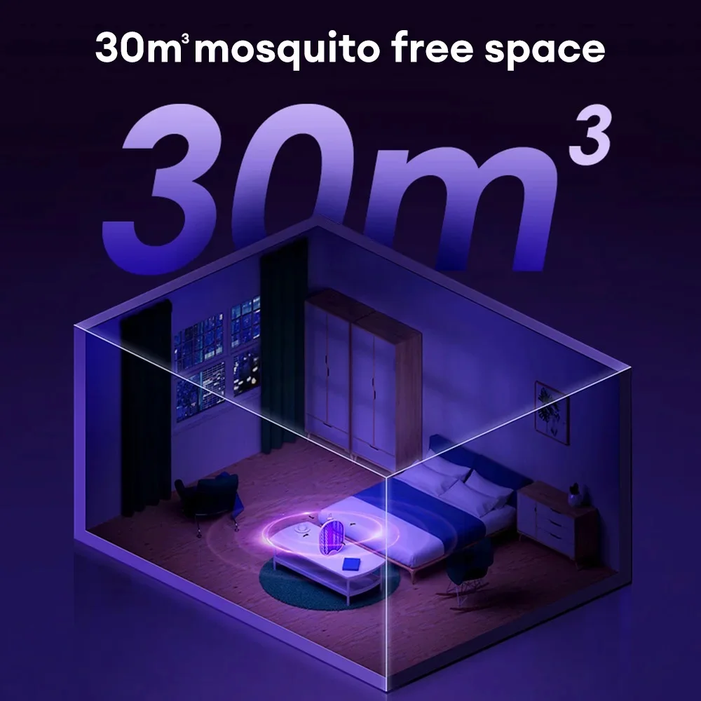 2026 Foldable USB Rechargeable Mosquito Racket Angle Adjustable Electric Mosquito Killer With UV Light Trap Insect Exterminator