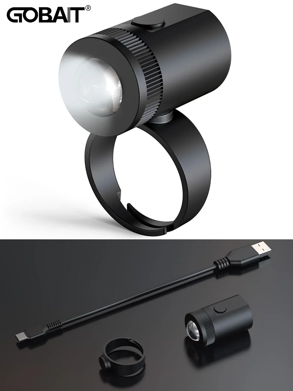 Flashlight Finger Light USB C Charge LED 360 Rotate Adjustable Ring Size Gadget Tool Good Bright Sport Night Fishing Glove Lamp