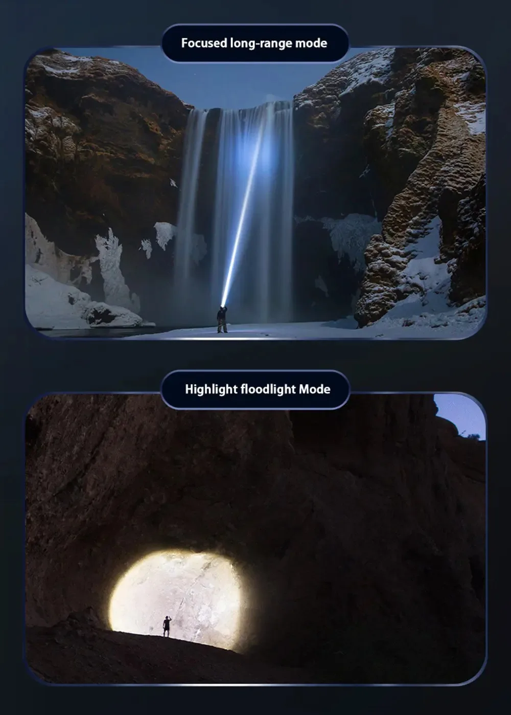 High Power Spotlight Long Range LED Headlamp Headlight Type-C USB Rechargeable Wave Hand Induction Head Flashlight For Camping