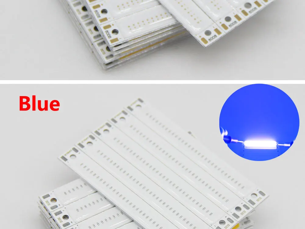 SUMBULBS Hot Sale 3V 3.7V DC 60mm 8mm LED Strip 1.5W 3W Warm Cold White Blue Red COB Light Source for DIY Bicycle Work Lamp