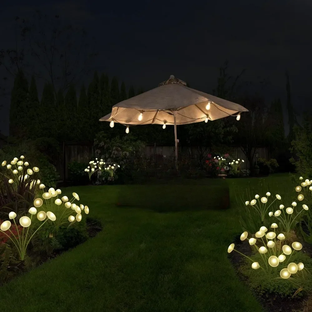 Solar 6LEDS Jellyfish Lights Mushroom Lights Solar Ground Plug Atmosphere Lights Garden Decoration Lights Lawn Lights