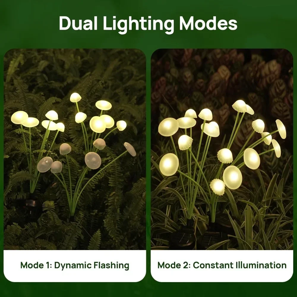 Solar 6LEDS Jellyfish Lights Mushroom Lights Solar Ground Plug Atmosphere Lights Garden Decoration Lights Lawn Lights