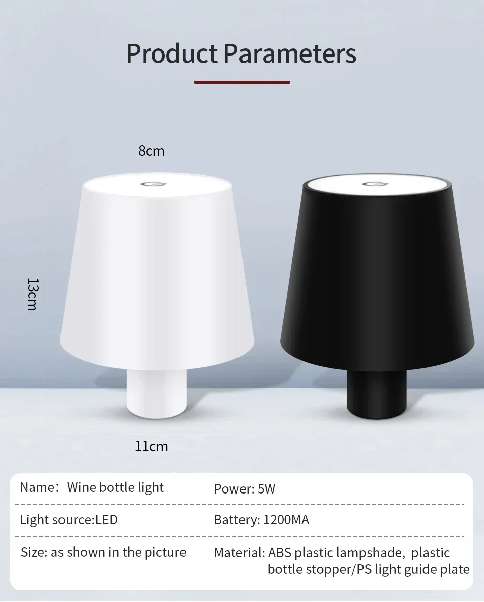LED Desk Light Touch Switch USB Rechargeable 3 Levels Dimmable Eye Protection Reading Lamp Hotel Bar Bedroom Study Nightlights