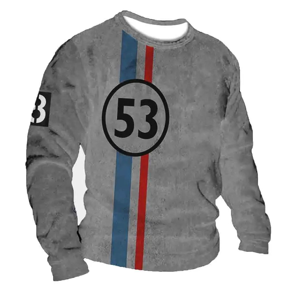3D Print Fall T-Shirt Vintage Men's T Shirt Long Sleeve Top Tees USA Route 66 Letter Graphic Oversized Loose Clothing 5XL