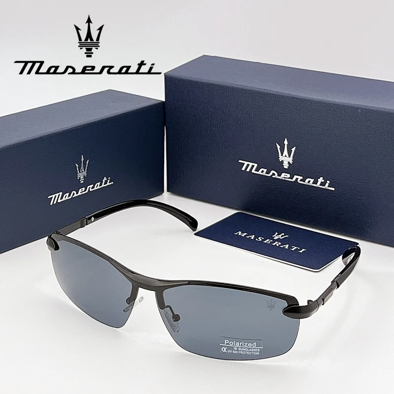 MASERATI Luxury Sunglasses Trendy Design Nylon Sunglasses UV400 Sunglasses for Driving Cycling Beach Outdoor for Men Women 20493