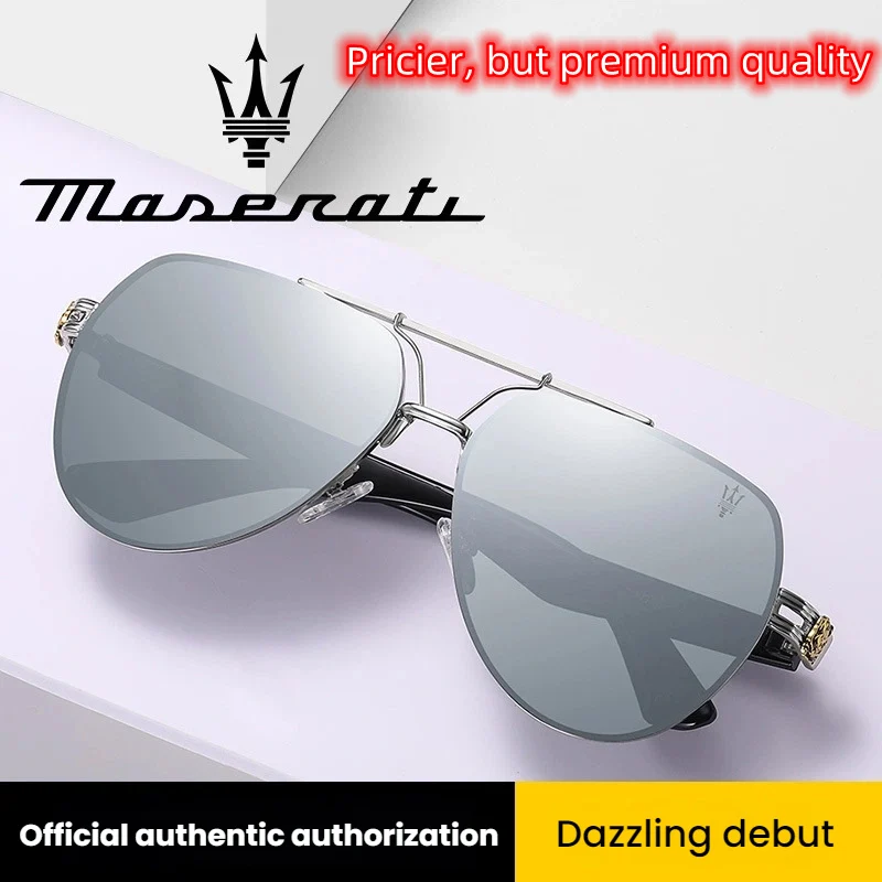 MASERATI Luxury Sunglasses Trendy Design Nylon Sunglasses UV400 Sunglasses for Driving Cycling Beach Outdoor for Men Women 20493