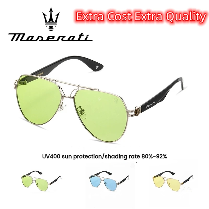 MASERATI Luxury Sunglasses Trendy Design Nylon Sunglasses UV400 Sunglasses for Driving Cycling Beach Outdoor for Men Women 20493