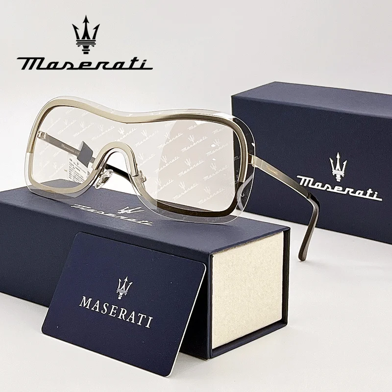 MASERATI Luxury Sunglasses Trendy Design Nylon Sunglasses UV400 Sunglasses for Driving Cycling Beach Outdoor for Men Women 20493