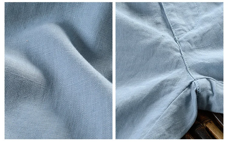 New Men's Linen Trousers Straight Tube Rope Solid Color Casual Linen Trousers Men Breathable