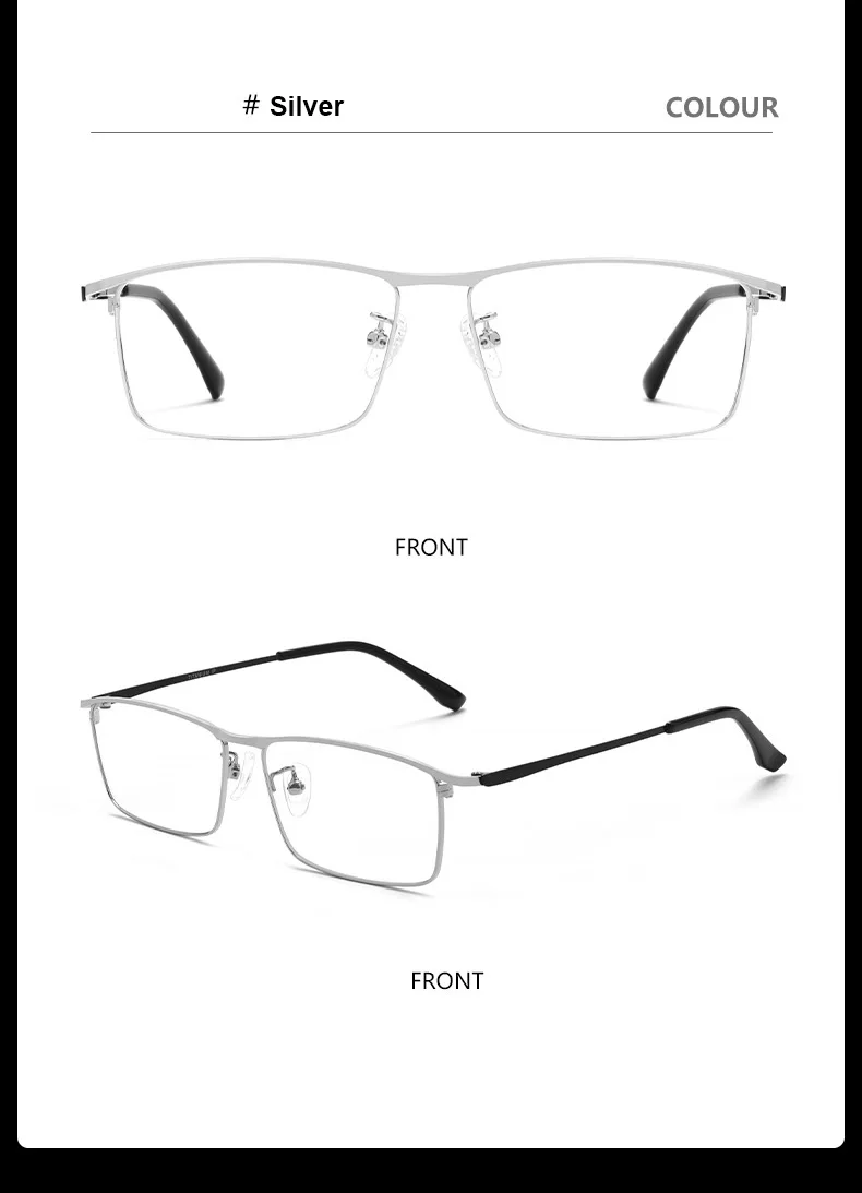 Business Ultralight Titanium Alloy IP Electroplated Full Rim Men's Optical Glasses Frame For Myopia Reading Prescription Eyewear