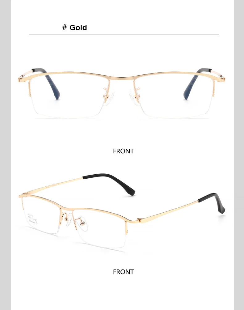 Business Ultralight Titanium Alloy IP Electroplated Full Rim Men's Optical Glasses Frame For Myopia Reading Prescription Eyewear