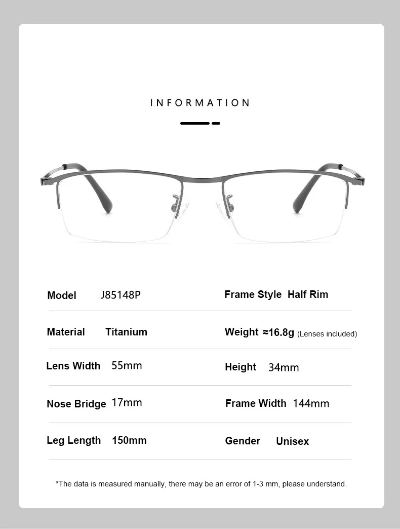 Business Ultralight Titanium Alloy IP Electroplated Full Rim Men's Optical Glasses Frame For Myopia Reading Prescription Eyewear