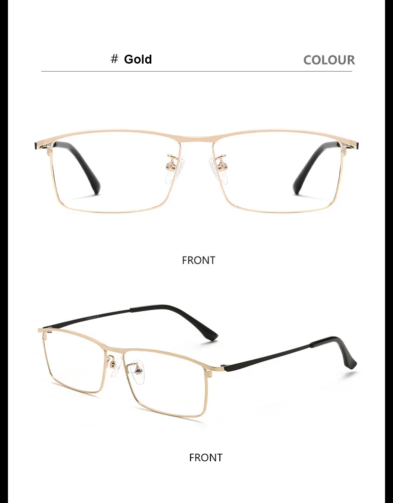 Business Ultralight Titanium Alloy IP Electroplated Full Rim Men's Optical Glasses Frame For Myopia Reading Prescription Eyewear