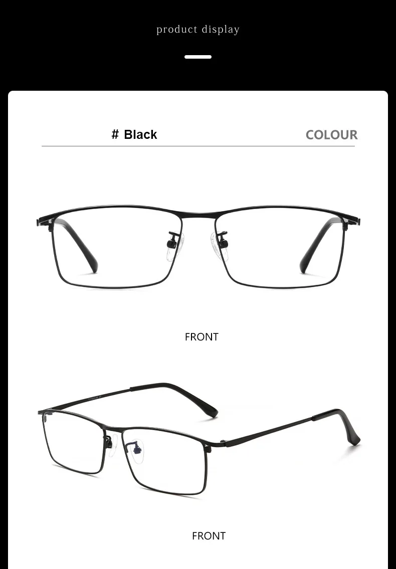 Business Ultralight Titanium Alloy IP Electroplated Full Rim Men's Optical Glasses Frame For Myopia Reading Prescription Eyewear