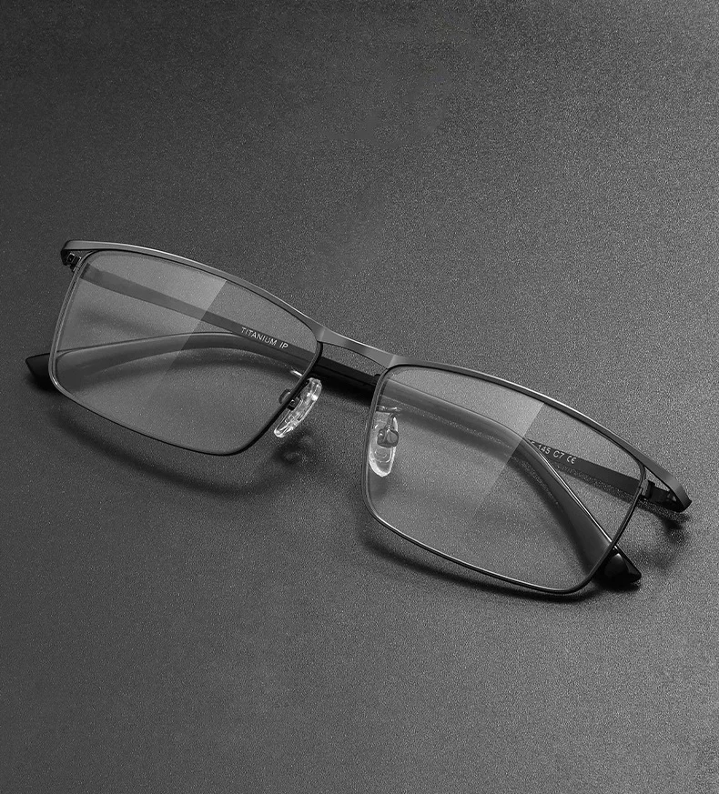 Business Ultralight Titanium Alloy IP Electroplated Full Rim Men's Optical Glasses Frame For Myopia Reading Prescription Eyewear