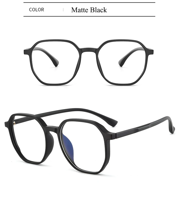 BCLEAR 2024 TR90 Eyeglasses Frame Men Women Retro Prescription Myopia Optical Lenses Simple Fashion Polygon Frame Light Comfort