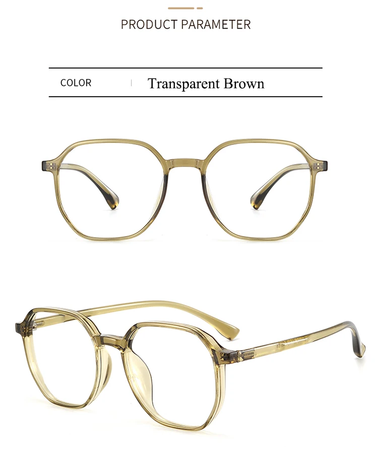 BCLEAR 2024 TR90 Eyeglasses Frame Men Women Retro Prescription Myopia Optical Lenses Simple Fashion Polygon Frame Light Comfort