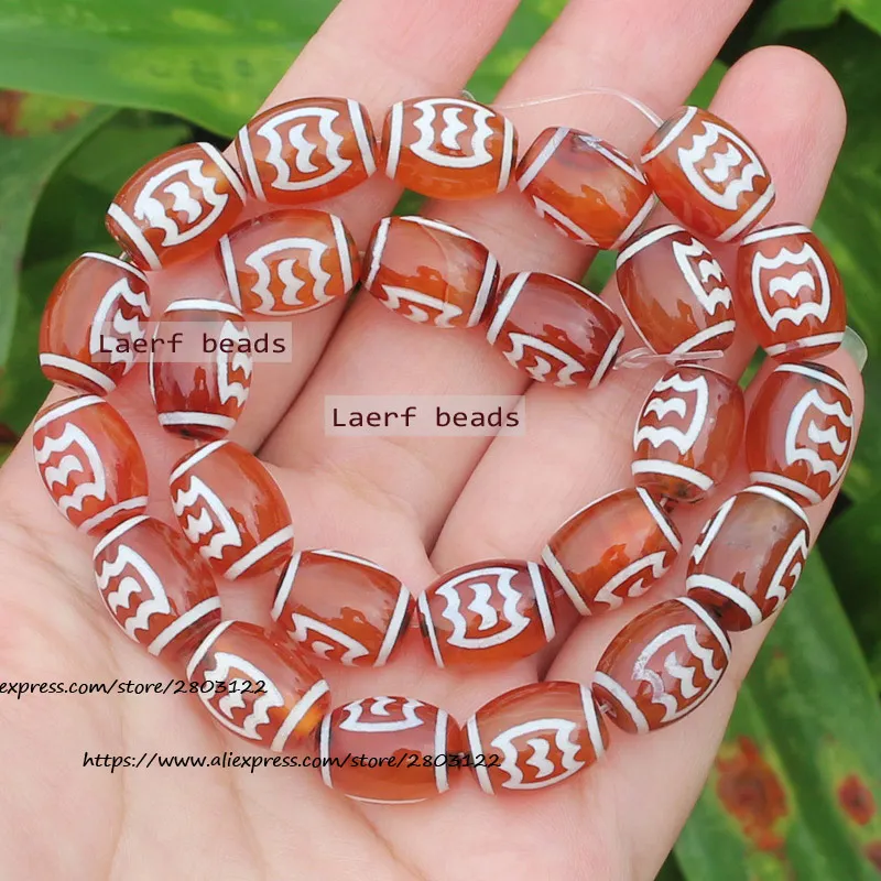 Natural Agate ,10x14mm Green Ancient Tibet Dzi beads 8pcs , For DIY Jewelry making !