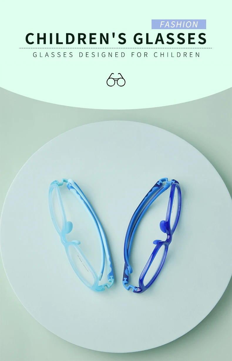 SECG Children Myopia Glasses Frame Boys And Girls Farsightedness Amblyopia Strabismus Primary School Children Silicone Glasses