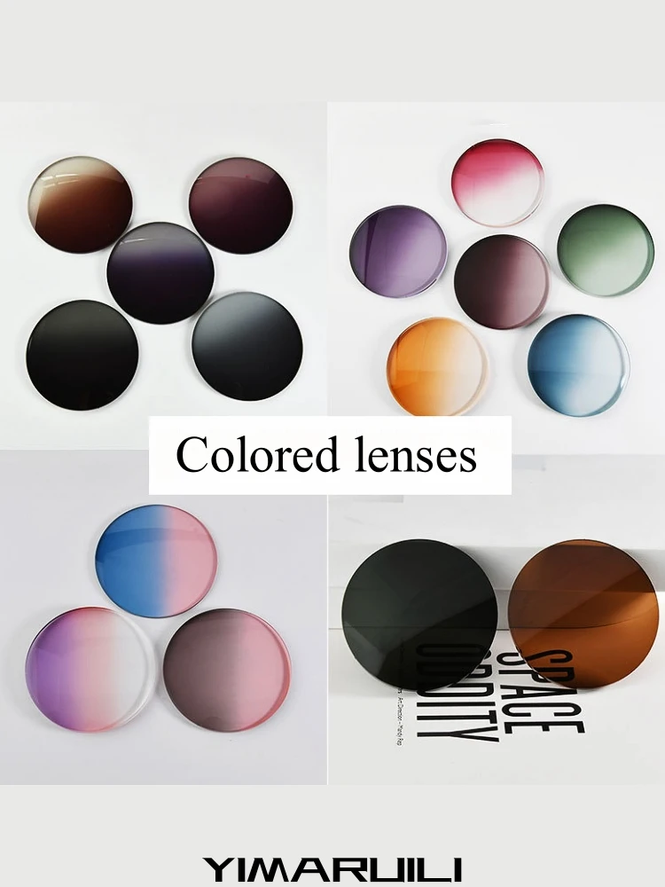 YIMARUILI 1.56/1.61/1.67 Aspherical Anti-blue Light Non-polarized Sunglasses Lens CR39 Resin HD Driving Prescription Lens 1 Pair