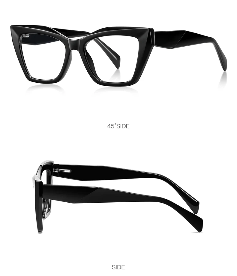 VICKY Fashion Personalized Glasses Anti-blue Light Cat Eye Reading Glasses Can Be Customized Prescription Ladies Eyeglasses 2167