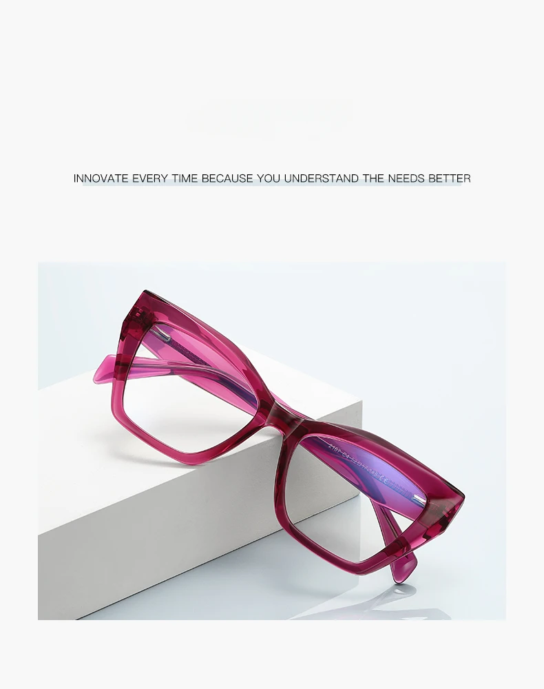 VICKY Fashion Personalized Glasses Anti-blue Light Cat Eye Reading Glasses Can Be Customized Prescription Ladies Eyeglasses 2167