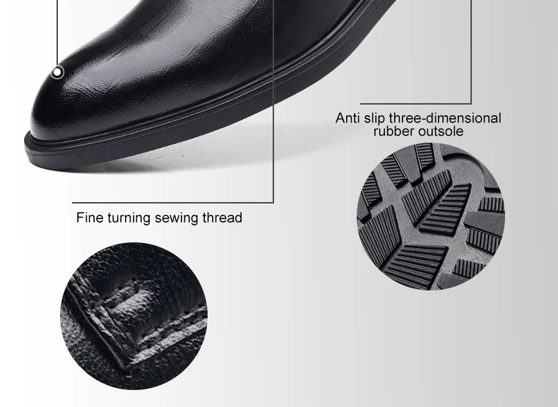 3/6/8 CM Elevator Shoes Men Dress Shoes Black Soft Leather Men Heighten Formal Shoes Casual Business Men Oxfords Suit Shoes