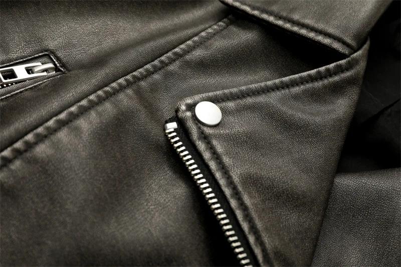 2025New Coal graysty le Women's washed leather jacket with belt, short coat with downgraded zipper and vintage lapel jacket