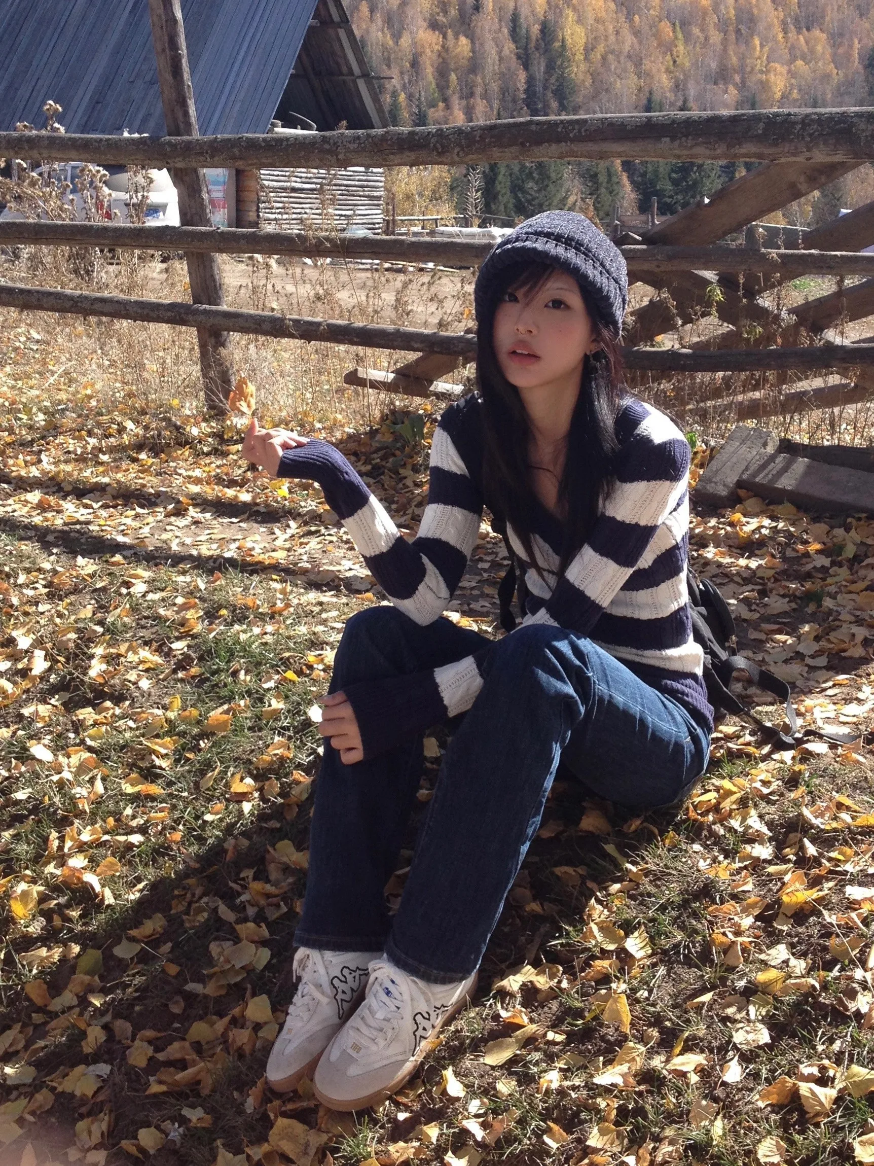 Karrram Japanese Y2k V-neck Striped Sweater Vintage Harajuku Knit Slim Pullovers Korean Style Winter Knitwear 2000s Aesthetics