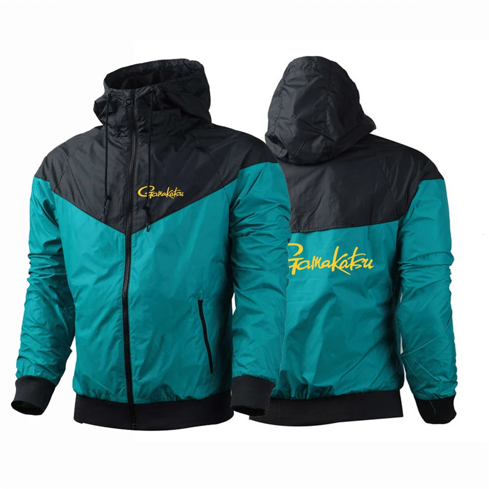 2024 Men New Gamakatsu Fishing Autumn Five-Color Windbreaker Windproof Ordinary Zipper Color Matching Designe Coat Tops