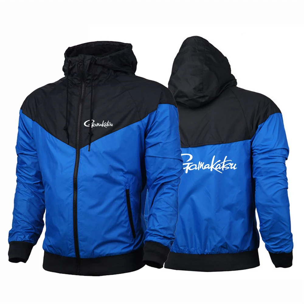 2024 Men New Gamakatsu Fishing Autumn Five-Color Windbreaker Windproof Ordinary Zipper Color Matching Designe Coat Tops