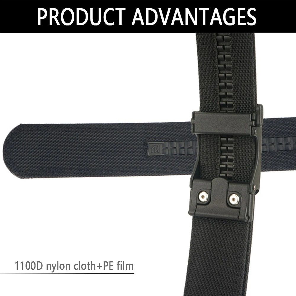 TUSHI New Men's Military Tactical Belt Tight Sturdy Nylon Heavy Duty Hard Belt for Male Outdoor Casual Belt Automatic Waistband
