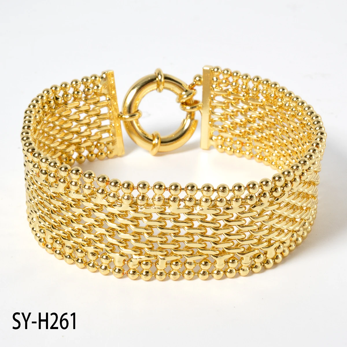 New 18MM Wide Copper Chain Bracelet Unisex 18K Gold Plated Wristband Miami Sidewalk Bracelet Punk Hip Hop Jewelry Party Gift