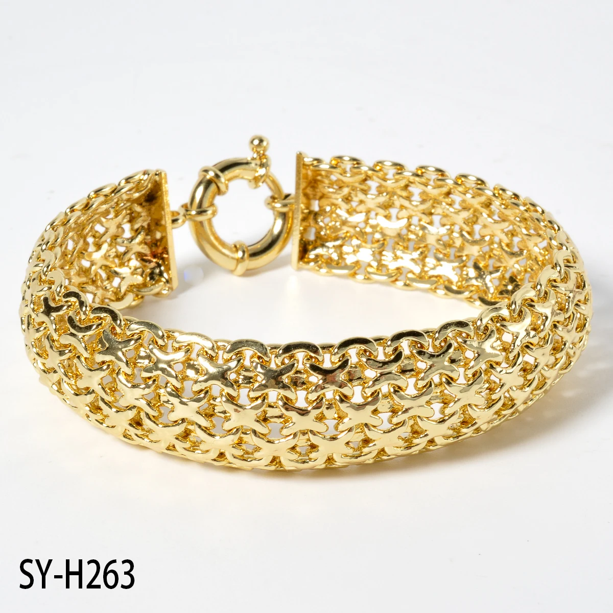 New 18MM Wide Copper Chain Bracelet Unisex 18K Gold Plated Wristband Miami Sidewalk Bracelet Punk Hip Hop Jewelry Party Gift