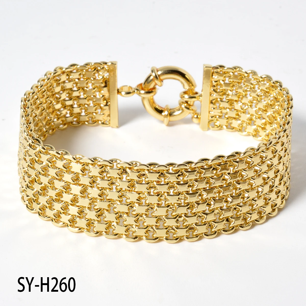 New 18MM Wide Copper Chain Bracelet Unisex 18K Gold Plated Wristband Miami Sidewalk Bracelet Punk Hip Hop Jewelry Party Gift